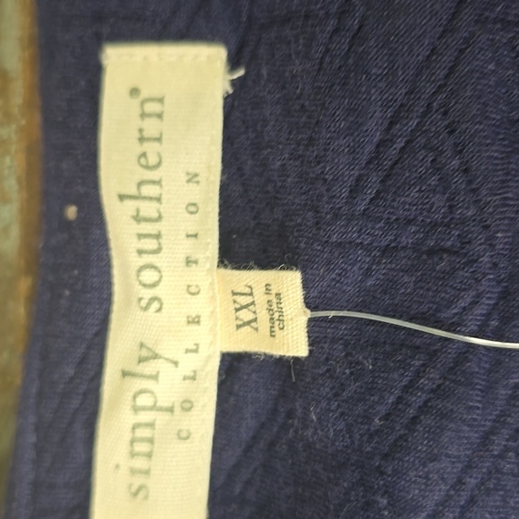 NWT Simply Southern Navy Blue Dress with Pearl Accents, Size XXL - Picture 4 of 6